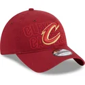 cepur-izliekta-sarkans-regulejama-lente-9twenty-draft-edition-2023-no-cleveland-cavaliers-nba-no-new-era