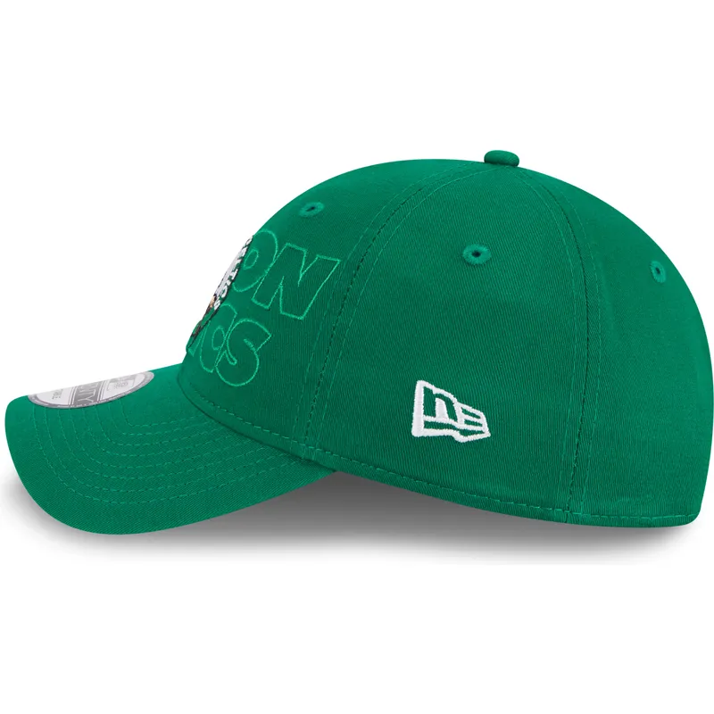 grune-verstellbare-curved-cap-9twenty-draft-edition-2023-der-boston-celtics-nba-von-new-era