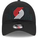 schwarze-verstellbare-gebogene-kappe-9twenty-draft-edition-2023-der-portland-trail-blazers-nba-von-new-era
