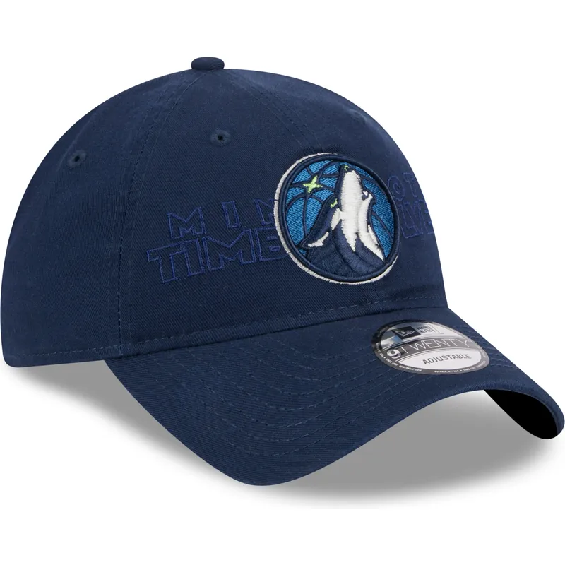 cepur-izliekta-tumsi-zils-regulejams-9twenty-draft-edition-2023-no-minnesota-timberwolves-nba-no-new-era