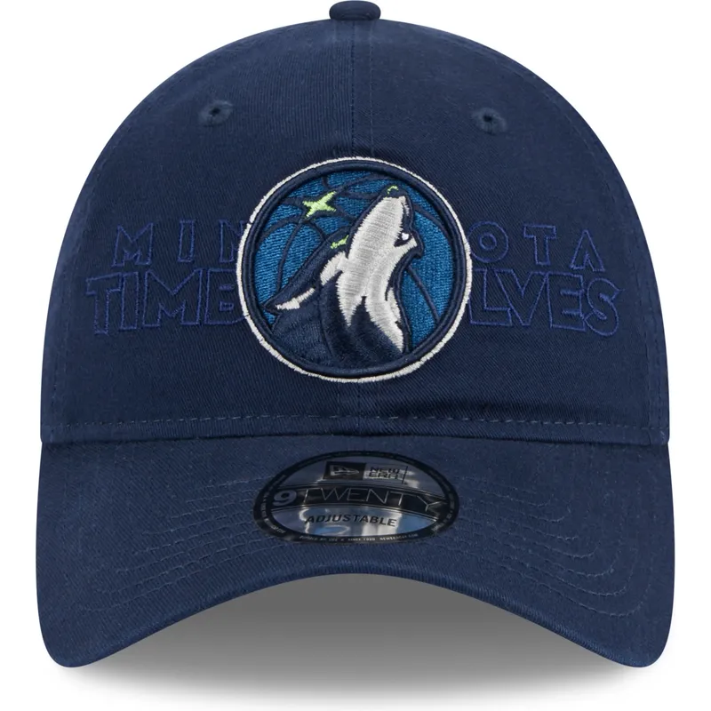cepur-izliekta-tumsi-zils-regulejams-9twenty-draft-edition-2023-no-minnesota-timberwolves-nba-no-new-era