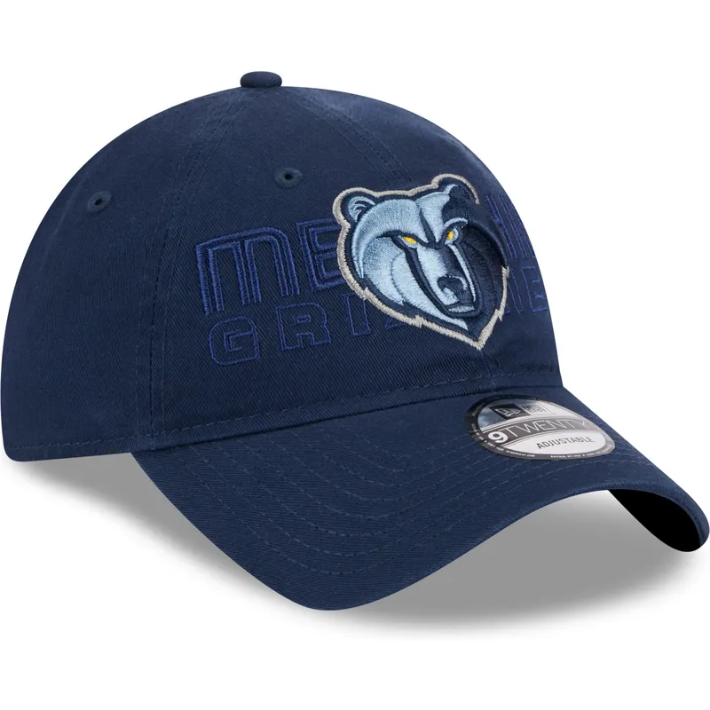 cepur-izliekta-tumsi-zils-regulejams-9twenty-draft-edition-2023-no-memphis-grizzlies-nba-no-new-era