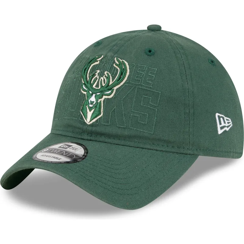 cepur-izliekta-zals-regulejams-9twenty-draft-edition-2023-no-milwaukee-bucks-nba-no-new-era