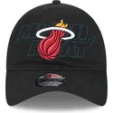 cepur-izliekta-melns-regulejama-lente-9twenty-draft-edition-2023-no-miami-heat-nba-no-new-era