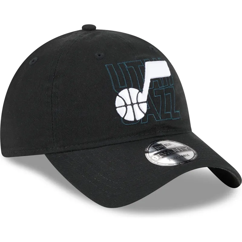 cepur-izliekta-melns-regulejams-9twenty-draft-edition-2023-no-utah-jazz-nba-no-new-era