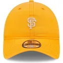 verstellbare-orangefarbene-9twenty-kappe-mit-gebogenem-schirm-und-mini-logo-der-san-francisco-giants-mlb-von-new-era
