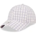 ljuslila-bojd-justerbar-keps-for-dam-9twenty-gingham-fran-new-york-yankees-mlb-av-new-era