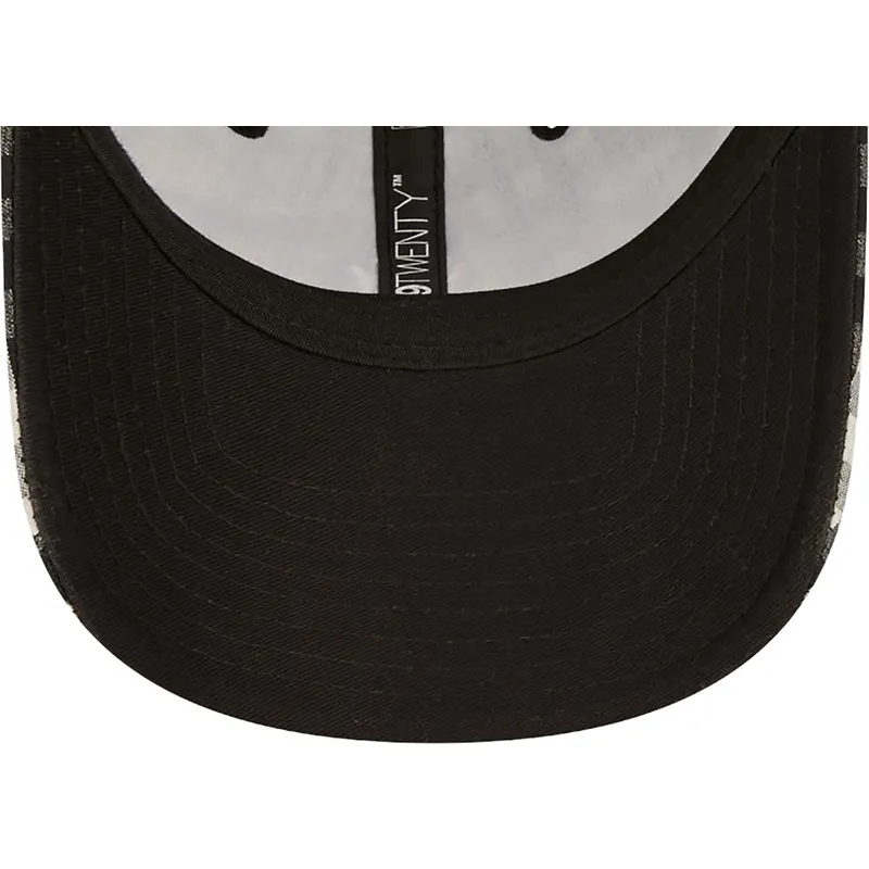cap-izliekta-black-adjustable-strap-9twenty-gingham-no-new-york-yankees-mlb-no-new-era