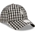 new-era-9twenty-mlb-new-york-yankees-damen-verstellbare-schwarze-gingham-kappe