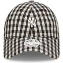 new-era-9twenty-mlb-new-york-yankees-damen-verstellbare-schwarze-gingham-kappe