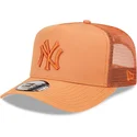cepur-izliekta-truckeris-bruns-snapback-a-frame-tech-ripstop-no-new-york-yankees-mlb-no-new-era