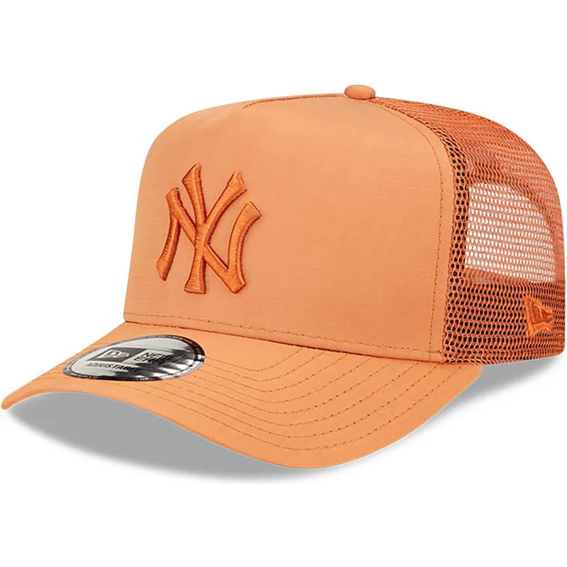 cepur-izliekta-truckeris-bruns-snapback-a-frame-tech-ripstop-no-new-york-yankees-mlb-no-new-era
