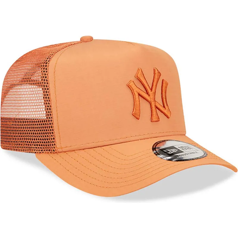 cepur-izliekta-truckeris-bruns-snapback-a-frame-tech-ripstop-no-new-york-yankees-mlb-no-new-era