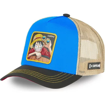 Capslab Monkey D. Luffy OP2 LUF4 One Piece Blue and Brown Trucker Hat