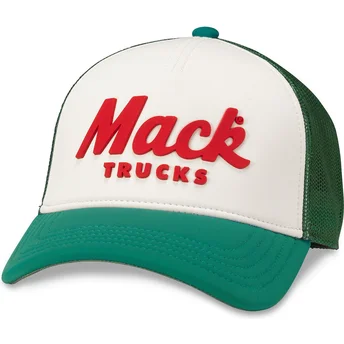 Gorra trucker blanca y verde snapback Mack Trucks Riptide...