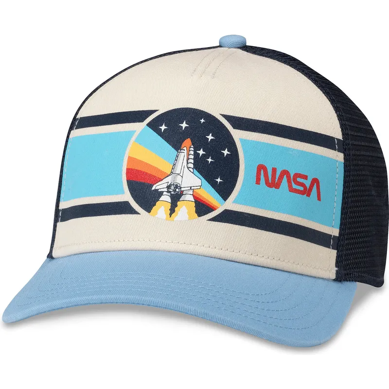 keps-trucker-beige-marinbla-och-ljusbla-snapback-nasa-sinclair-fran-american-needle