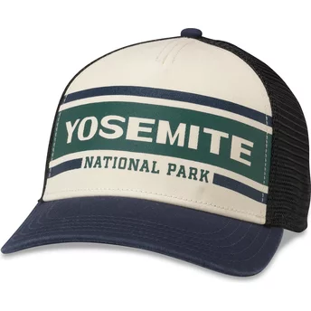 American Needle Yosemite National Park Sinclair Beige, Black and Navy Blue Snapback Trucker Hat