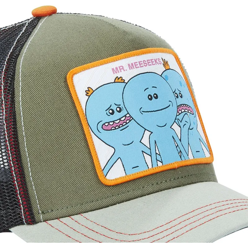 cepur-izliekta-truckeris-zals-snapback-mrm1-mr-meeseeks-riks-un-mortijs-no-capslab