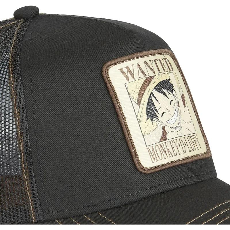 cepur-izliekta-truckeris-melns-snapback-wanted-dead-or-alive-wan1-monkey-d-luffy-one-piece-no-capslab