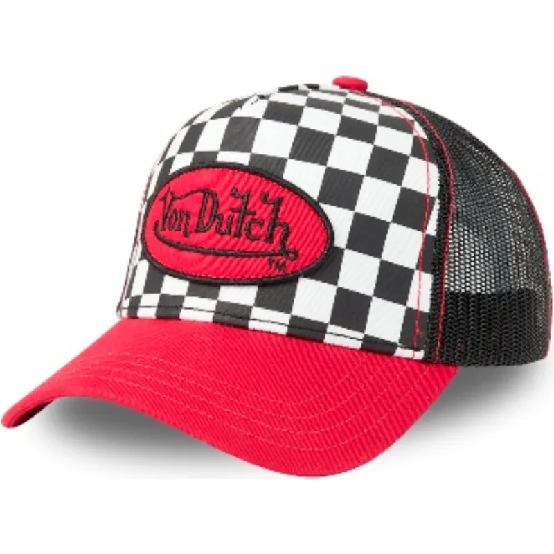 cepur-izliekta-truckeris-melns-snapback-squ-red-no-von-dutch