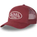 dunkelrote-verstellbare-trucker-kappe-lof-b1-von-von-dutch