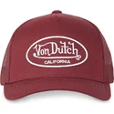 dunkelrote-verstellbare-trucker-kappe-lof-b1-von-von-dutch
