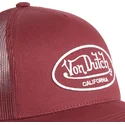 dunkelrote-verstellbare-trucker-kappe-lof-b1-von-von-dutch
