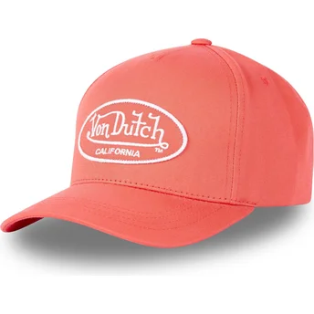Rote verstellbare Curved Cap LOF C4 von Von Dutch