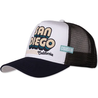 Casquette trucker blanche et bleue marine San Diego HFT Coastal