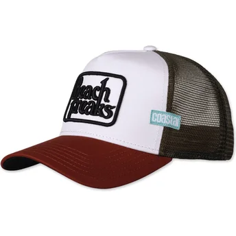 Czapka trucker biała i czerwona Beach Freaks HFT od Coastal