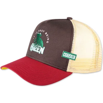 Gorra trucker marrón y roja It Is Easy Being Green HFT de Coastal