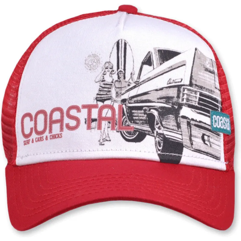 cepur-plakana-truckeris-sarkans-snapback-surf-cars-chicks-hft-no-coastal