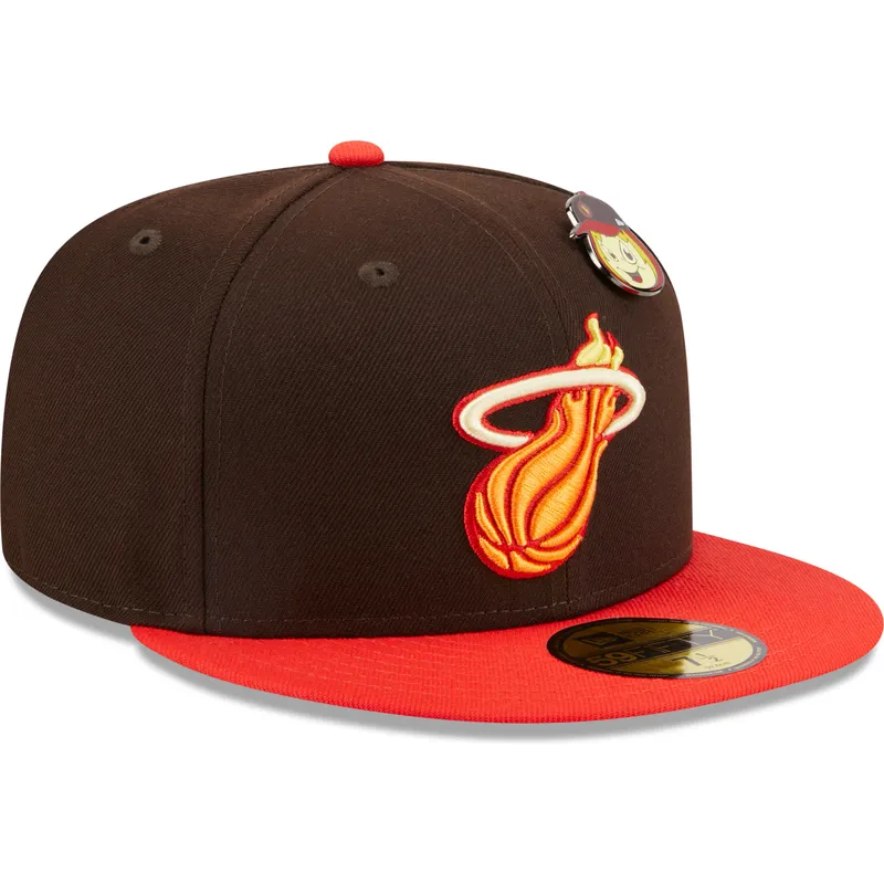 cap-plakana-brown-ajustada-59fifty-the-elements-fire-pin-no-miami-heat-nba-no-new-era