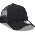 schwarze-trucker-kappe-mit-schwarzem-logo-9forty-a-frame-all-day-trucker-der-boston-red-sox-mlb-von-new-era