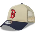 beige-und-marineblaue-trucker-kappe-9forty-a-frame-all-day-trucker-der-boston-red-sox-mlb-von-new-era