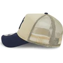 beige-und-marineblaue-trucker-kappe-9forty-a-frame-all-day-trucker-der-new-york-yankees-mlb-von-new-era