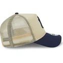 beige-und-marineblaue-trucker-kappe-9forty-a-frame-all-day-trucker-der-new-york-yankees-mlb-von-new-era