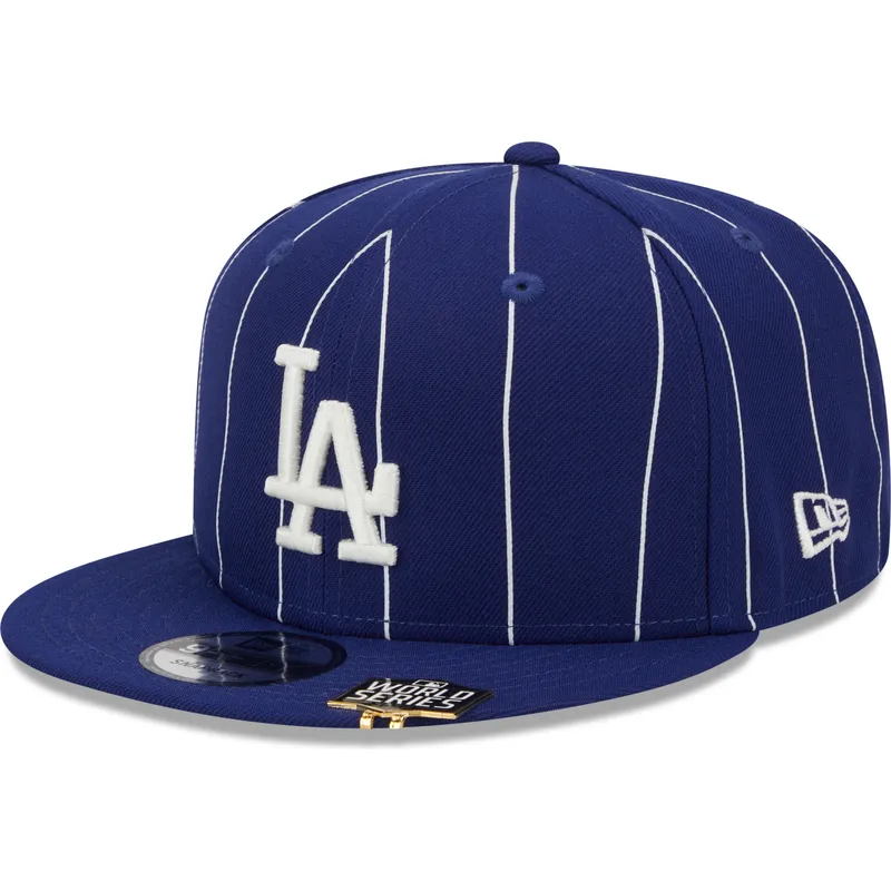 bla-platt-snapback-keps-9fifty-pinstripe-visor-clip-fran-los-angeles-dodgers-mlb-av-new-era