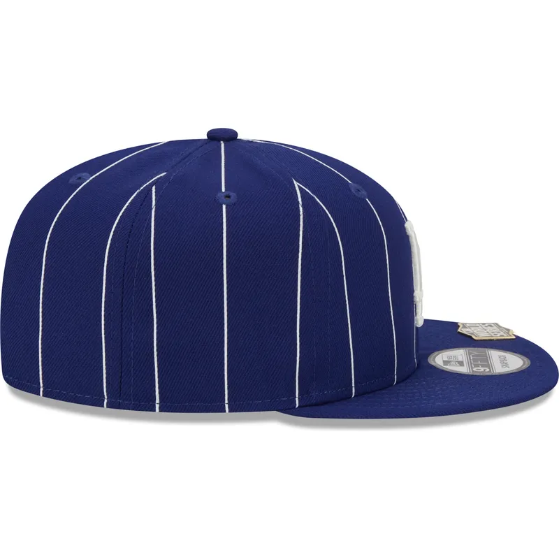 bla-platt-snapback-keps-9fifty-pinstripe-visor-clip-fran-los-angeles-dodgers-mlb-av-new-era