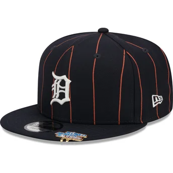 Cap plakana navy blue snapback 9FIFTY Pinstripe Visor Clip no Detroit Tigers MLB no New Era