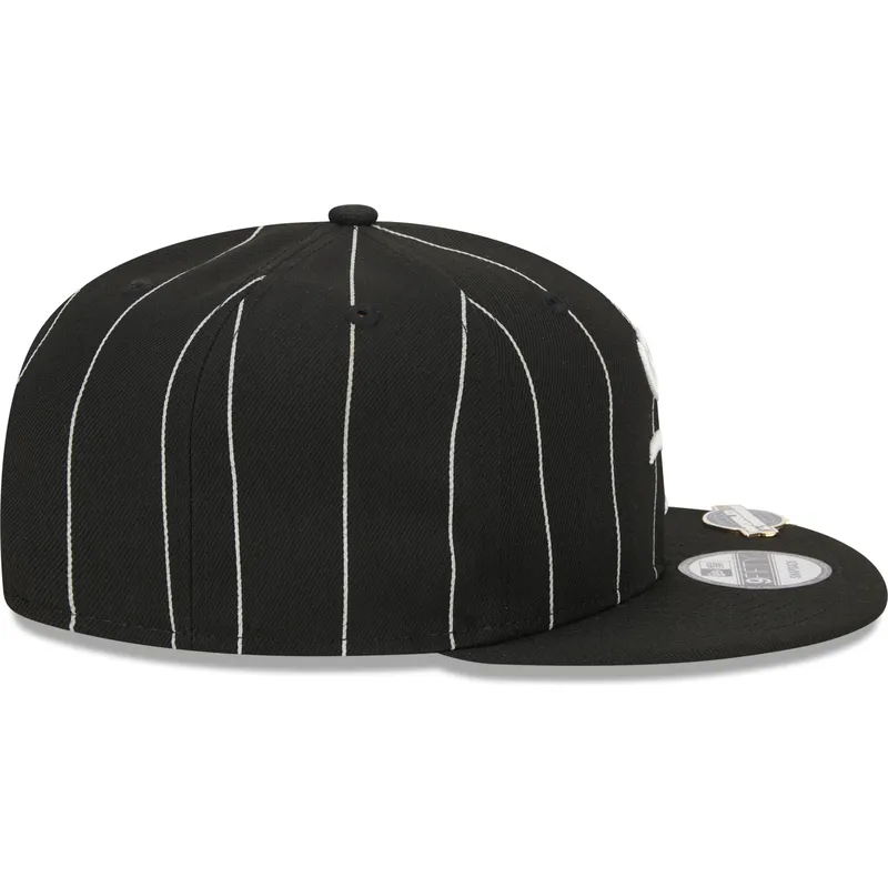cepur-plakana-melns-snapback-9fifty-pinstripe-visor-clip-no-chicago-white-sox-mlb-no-new-era