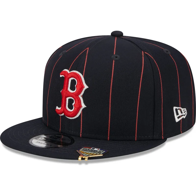 cap-plakana-navy-blue-snapback-9fifty-pinstripe-visor-clip-no-boston-red-sox-mlb-no-new-era cap-plakana-navy-blue-snapback-9fifty-pinstripe-visor-clip-no-boston-red-sox-mlb-no-new-era