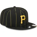 cap-plakana-black-snapback-9fifty-pinstripe-visor-clip-no-pittsburgh-pirates-mlb-no-new-era