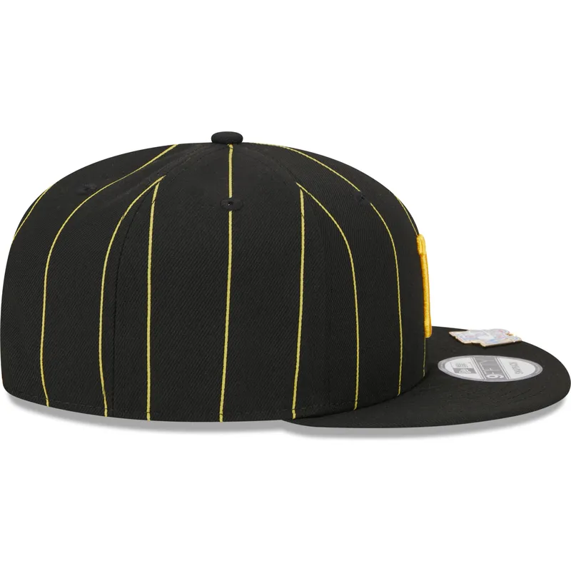 cap-plakana-black-snapback-9fifty-pinstripe-visor-clip-no-pittsburgh-pirates-mlb-no-new-era
