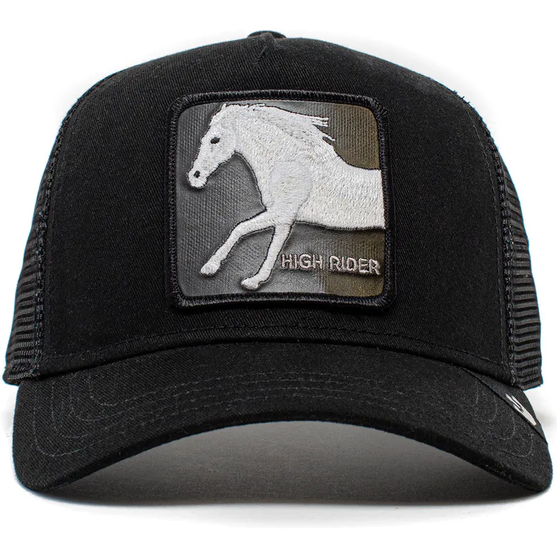 cepur-izliekta-truckeris-melns-snapback-high-rider-ride-high-the-farm-no-goorin-bros