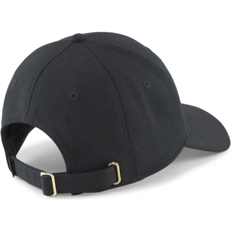 cepur-izliekta-melns-regulejams-gold-metal-cat-no-puma