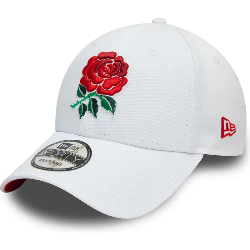 cepur-izliekta-balts-regulejams-9forty-core-no-england-rugby-rfu-no-new-era