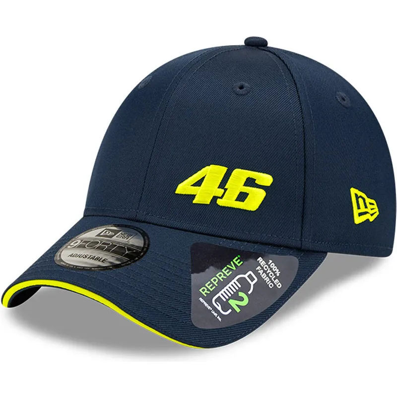 cepur-izliekta-tumsi-zils-regulejams-9forty-repreve-flawless-no-valentino-rossi-vr46-motogp-no-new-era