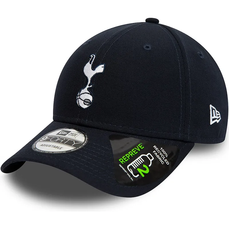 cepur-izliekta-tumsi-zils-regulejama-lente-9forty-repreve-no-tottenham-hotspur-football-club-premier-league-no-new-era