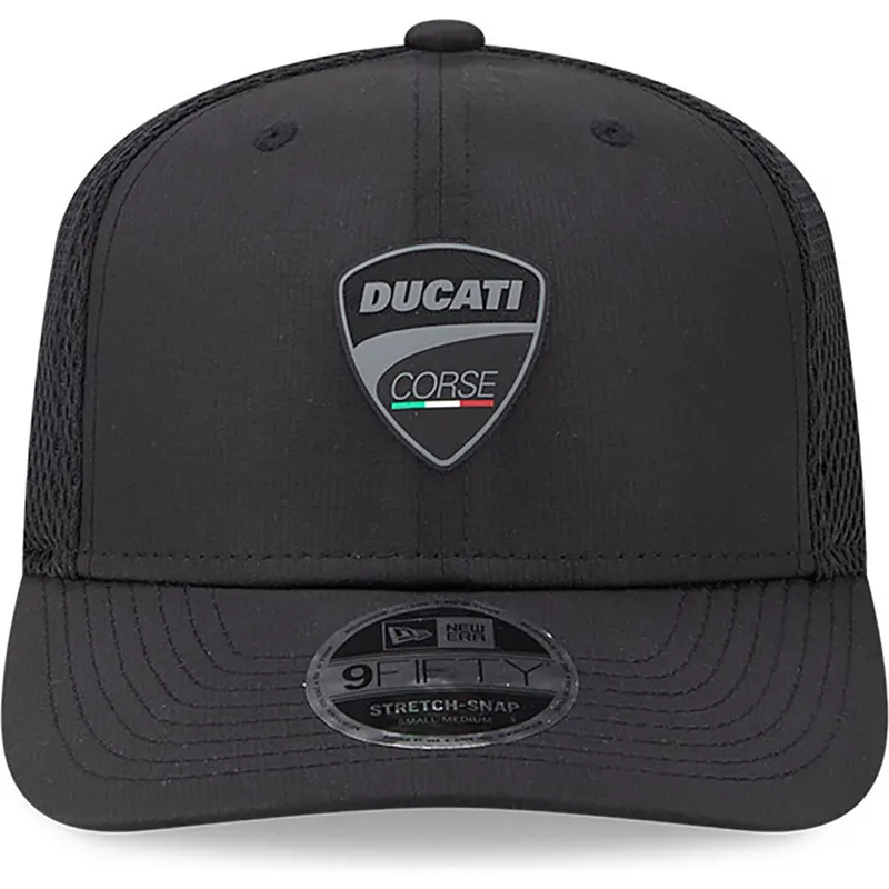 cepur-izliekta-truckeris-melns-snapback-9fifty-stretch-snap-ripstop-no-ducati-motor-motogp-no-new-era
